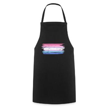 Bi Flag Gay Pride CSD LGBTQ - Tablier de cuisine - noir - Devant - AI Model Male 185 dark (185cm)