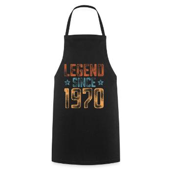 1970 Born Year of birth Birthday - Cooking Apron - black - Front - AI Model Male 185 dark (185cm)