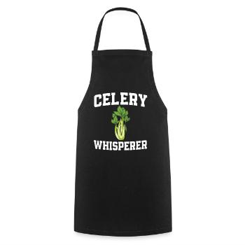 Celery Whisperer - Cooking Apron - black - Front - AI Model Male 185 dark (185cm)