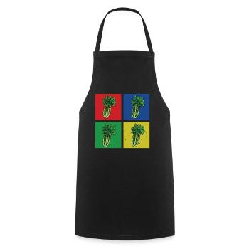 Celery T-Shirt - Cooking Apron - black - Front - AI Model Male 185 dark (185cm)