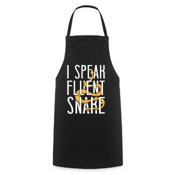 Snake Serpent I Speak Fluent Snake - Cooking Apron - black - Front - AI Model Male 185 dark (185cm)