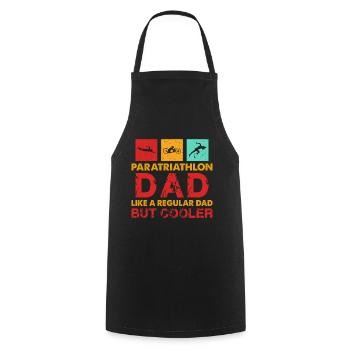 Paratriathlon Père Athlètes handicapés - Tablier de cuisine - noir - Devant - AI Model Male 185 dark (185cm)