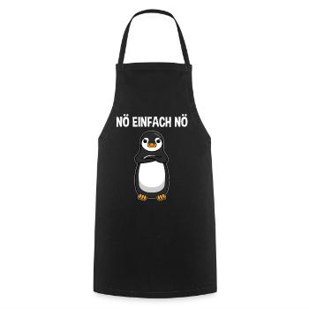 Pinguin Nö Einfach Nö Lustiger Spruch Geschenk - Kochschürze - Schwarz - Vorne - AI Model Male 185 dark (185cm)