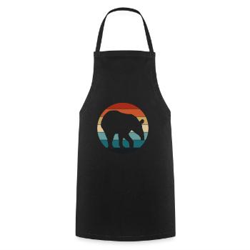 Tapir Scabbard Tapir for Animal Keepers Zookeepers - Cooking Apron - black - Front - AI Model Male 185 dark (185cm)