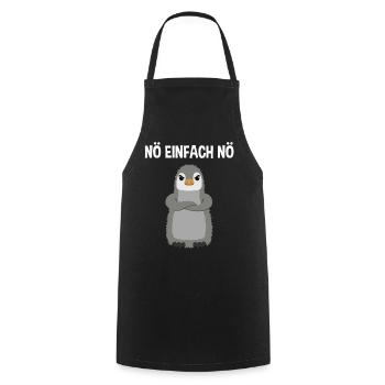 Pinguin Nö Einfach Nö Lustiger Spruch Geschenk - Kochschürze - Schwarz - Vorne - AI Model Male 185 dark (185cm)