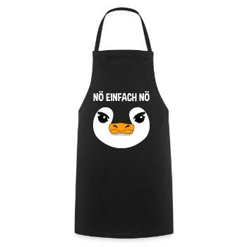 Pinguin Nö Einfach Nö Lustiger Spruch Geschenk - Kochschürze - Schwarz - Vorne - AI Model Male 185 dark (185cm)