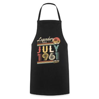 Legendary Since July 1961 Limited Edition - Cooking Apron - black - Front - AI Model Male 185 dark (185cm)