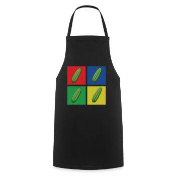 Chemise de concombre - Tablier de cuisine - noir - Devant - AI Model Male 185 dark (185cm)