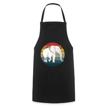Elephant - Cooking Apron - black - Front - AI Model Male 185 dark (185cm)