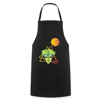 Lettuce Retro Shirt - Cooking Apron - black - Front - AI Model Male 185 dark (185cm)