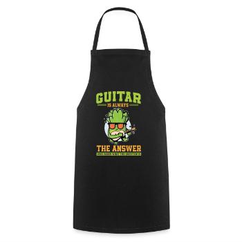 Lettuce Guitar - Cooking Apron - black - Front - AI Model Male 185 dark (185cm)
