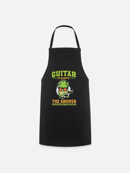 Kopfsalat Gitarre - Kochschürze - Schwarz