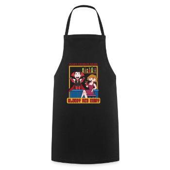 Bloody Red Mary - La boisson préférée de Vlad - Tablier de cuisine - noir - Devant - AI Model Male 185 dark (185cm)