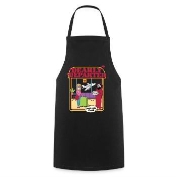 Dearly Departed - Karen - Just On Time - Cooking Apron - black - Front - AI Model Male 185 dark (185cm)