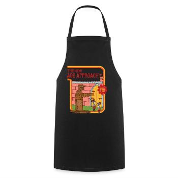 The New Age Approach - Raid In 30 Minutes Or Less - Cooking Apron - black - Front - AI Model Male 185 dark (185cm)