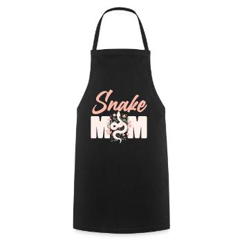 Snake Serpent Mom Mother Flower - Cooking Apron - black - Front - AI Model Male 185 dark (185cm)
