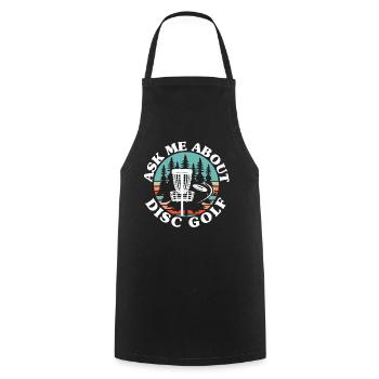 Posez-moi des questions sur Disc Golf Frolf lanceur récréatif - Tablier de cuisine - noir - Devant - AI Model Male 185 dark (185cm)