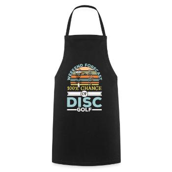 100% de chance de disc golf Frolf lanceur récréatif - Tablier de cuisine - noir - Devant - AI Model Male 185 dark (185cm)