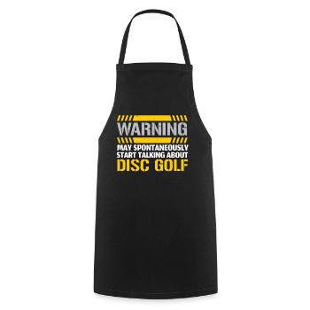 Peut spontanément commencer à parler de disc golf - Tablier de cuisine - noir - Devant - AI Model Male 185 dark (185cm)