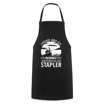 Staplerfahrer Gabelstaplerfahrer Stapler Lagerist - Kochschürze - Schwarz - Vorne - AI Model Male 185 dark (185cm)