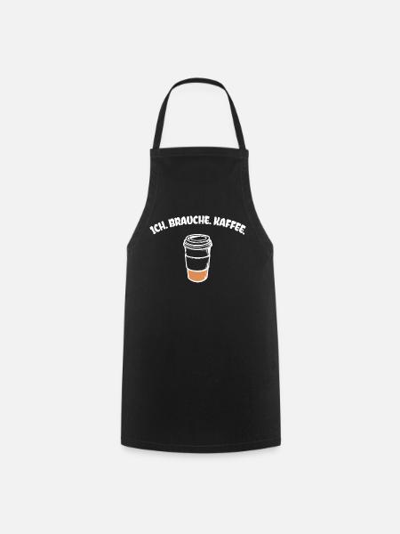 Kaffee Statement Kaffeetrinker Kaffeeliebhaber - Kochschürze - Schwarz