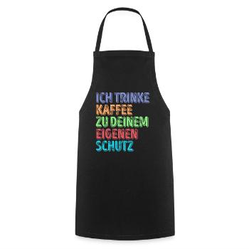Kaffeeliebhaber Statement Kaffeetrinker Kaffee - Kochschürze - Schwarz - Vorne - AI Model Male 185 dark (185cm)