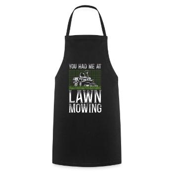Lawn Mower Mowing Dad Father - Kochschürze - Schwarz - Vorne - AI Model Male 185 dark (185cm)