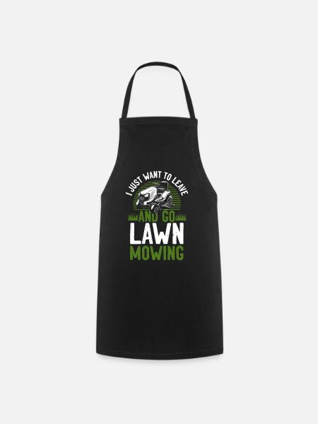 Lawn Mower Mowing Dad Father - Kochschürze - Schwarz