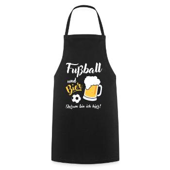 Fußball Bier Fußballspieler Fußballverein Geschenk - Kochschürze - Schwarz - Vorne - AI Model Male 185 dark (185cm)