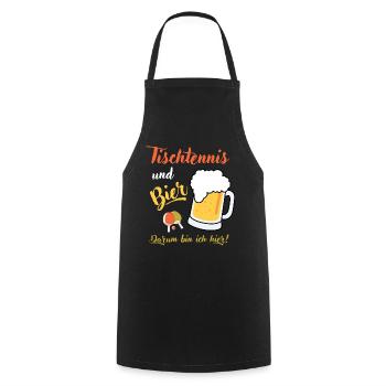 Tischtennis Bier Tischtennisspieler Geschenk Profi - Kochschürze - Schwarz - Vorne - AI Model Male 185 dark (185cm)