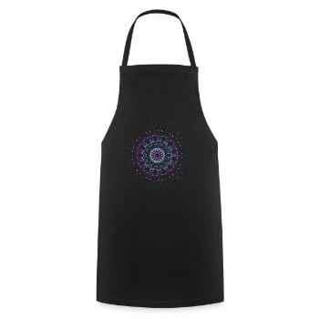 Mandala - Tablier de cuisine - noir - Devant - AI Model Male 185 dark (185cm)