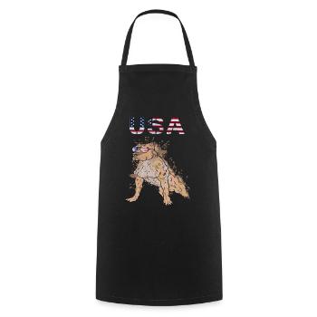 Lunettes de soleil Patriotic Bulldog USA - Tablier de cuisine - noir - Devant - AI Model Male 185 dark (185cm)