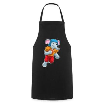 Elephant American Football Sport - Cooking Apron - black - Front - AI Model Male 185 dark (185cm)