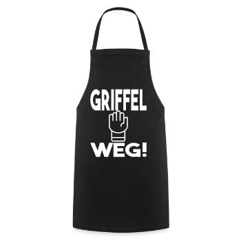 Schwäbisch Schwaben Griffel weg - Kochschürze - Schwarz - Vorne - AI Model Male 185 dark (185cm)