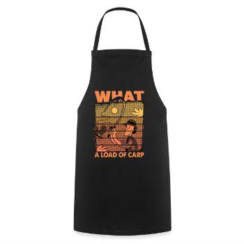 What A Load Of Carp - Fishing - Fisherman - Funny - Cooking Apron - black - Front - AI Model Male 185 dark (185cm)