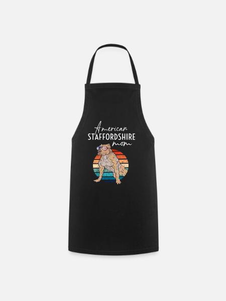 American Staffordshire Mom Vintage - Kochschürze - Schwarz