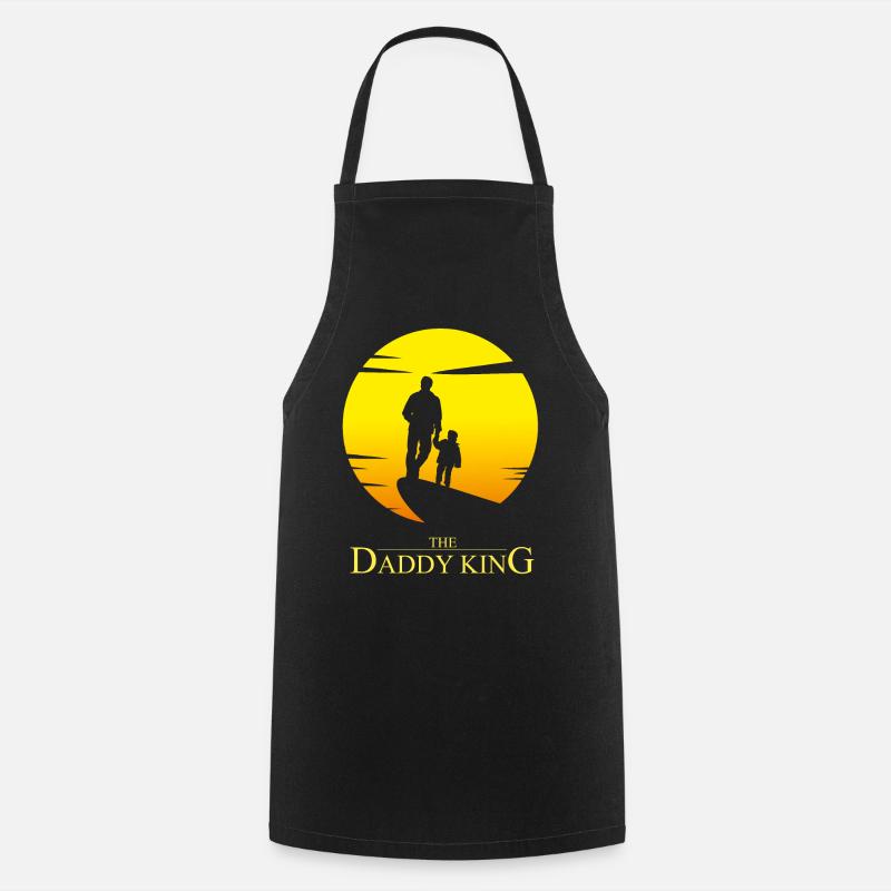The Daddy King - Daddy Parody Humor - Cooking Apron - black