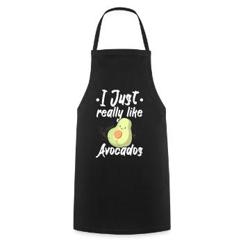 I just like avocados a lot Guac Guacamole Keto - Cooking Apron - black - Front - AI Model Male 185 dark (185cm)
