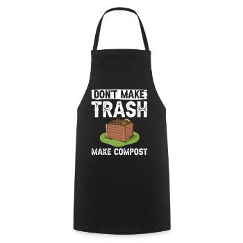 Composting Compost Worm Waste - Cooking Apron - black - Front - AI Model Male 185 dark (185cm)