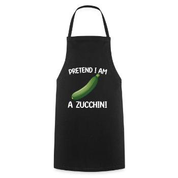 Zucchini Halloween - Kochschürze - Schwarz - Vorne - AI Model Male 185 dark (185cm)