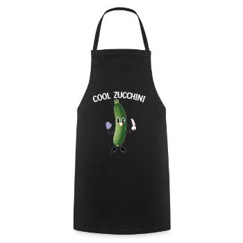 Coole Zucchini - Kochschürze - Schwarz - Vorne - AI Model Male 185 dark (185cm)