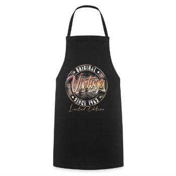 1963 Year of birth Birthday Vintage - Cooking Apron - black - Front - AI Model Male 185 dark (185cm)