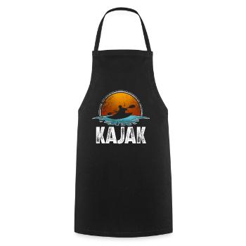 Kajak Kajakfahren - Kochschürze - Schwarz - Vorne - AI Model Male 185 dark (185cm)