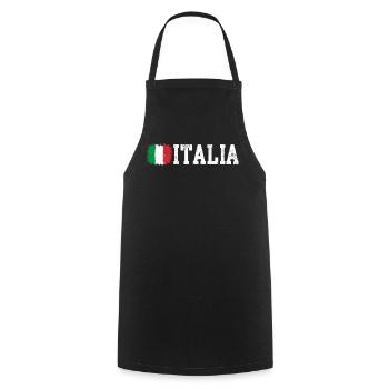 Italienische Flagge - Kochschürze - Schwarz - Vorne - AI Model Male 185 dark (185cm)