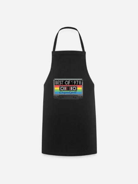 Best Of 1978 Vintage Cassette Retro Anniversaire - Tablier de cuisine - noir