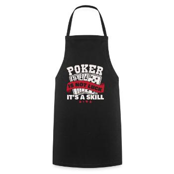 Poker Ce n’est pas de la chance, c’est de l’habileté - Tablier de cuisine - noir - Devant - AI Model Male 185 dark (185cm)