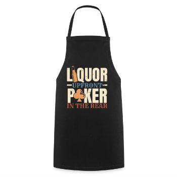 Spirituosen im Voraus Poker im Hintergrund Casino - Kochschürze - Schwarz - Vorne - AI Model Male 185 dark (185cm)