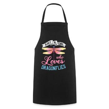 Dragonflies Flying Insect Quotes Entomologist - Cooking Apron - black - Front - AI Model Male 185 dark (185cm)