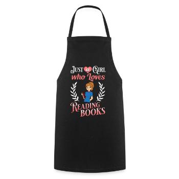 Book Girls Read Women Bookworm Bibliothécaire - Tablier de cuisine - noir - Devant - AI Model Male 185 dark (185cm)