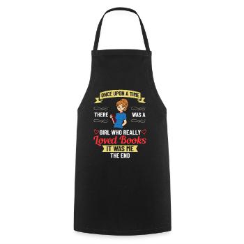 Book Girls Read Women Bookworm Librarian - Cooking Apron - black - Front - AI Model Male 185 dark (185cm)